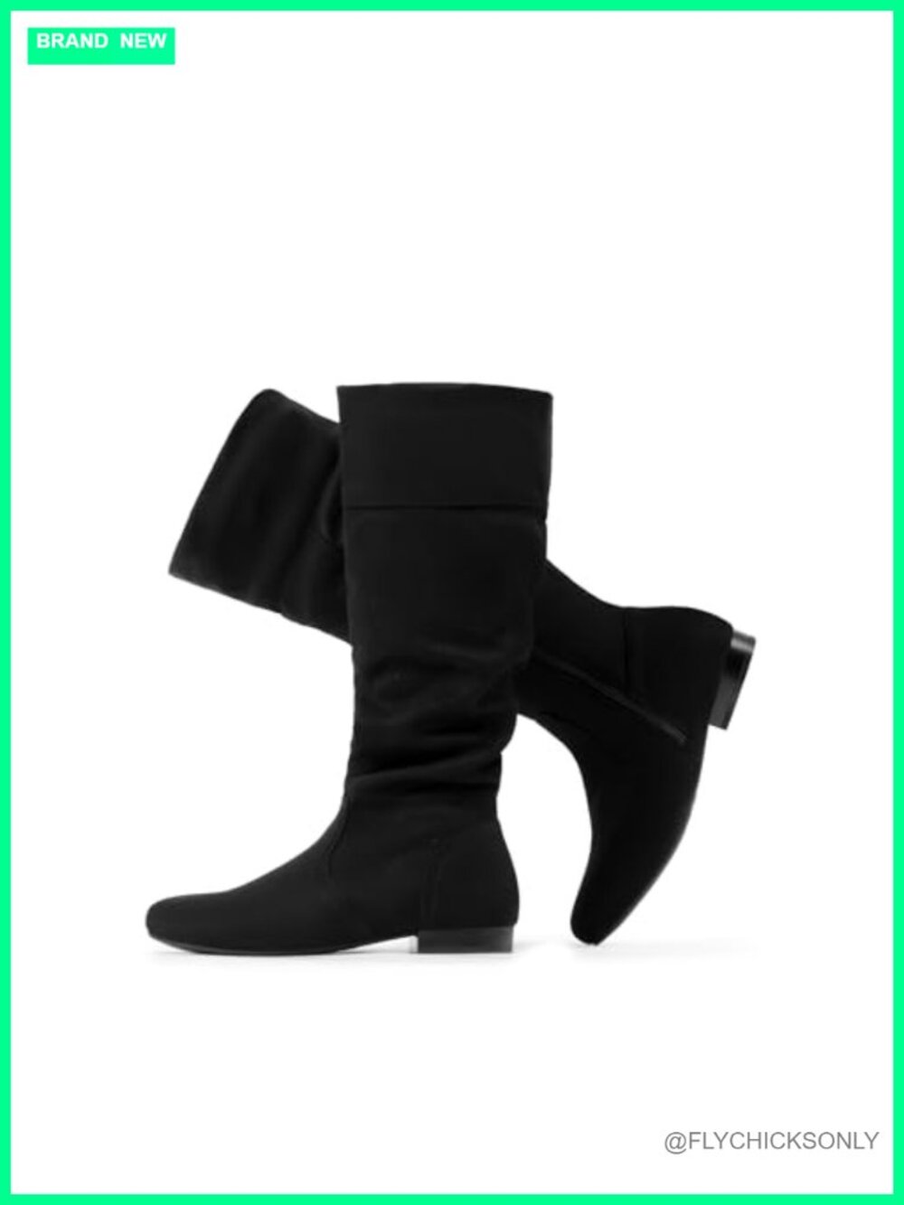 Wide Calf Knee High Boots Faux Fur Lined Slouchy Faux Suede